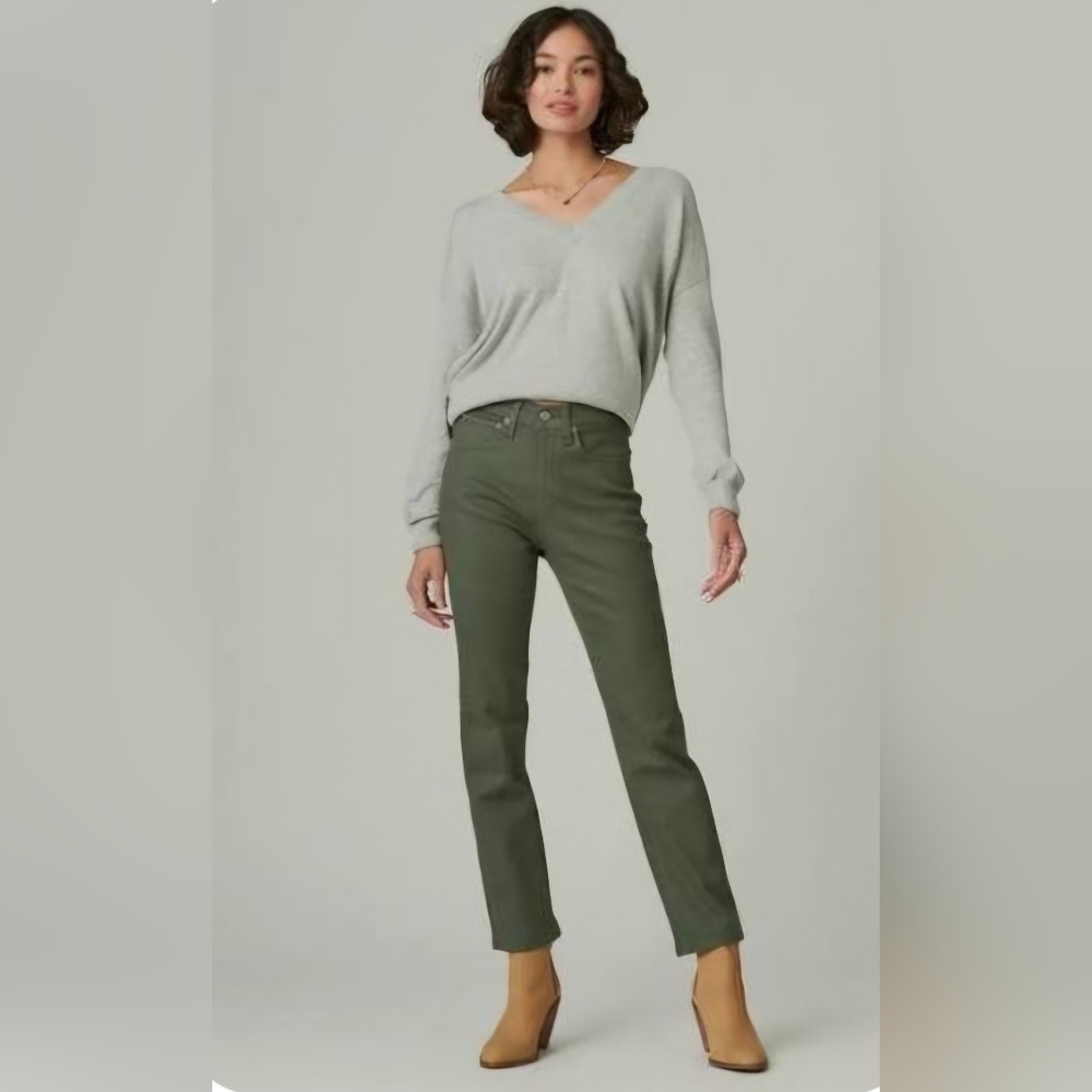 Lucky Brand Zoe Straight Women's High Rise Coated Jeans Size 6/28